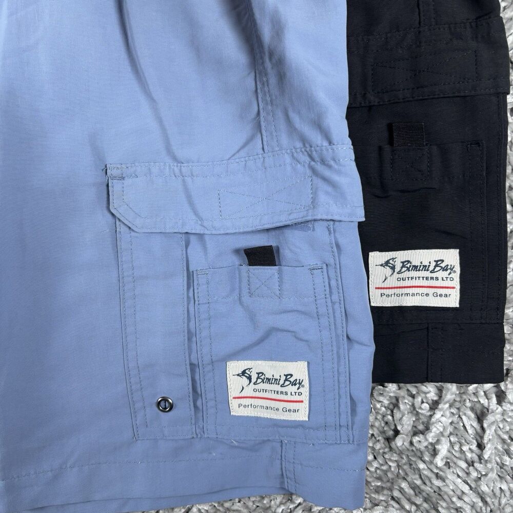 Bimini Bay Cargo Shorts Bundle of Two Men's Size 40 Utility Nylon Fishing Beach